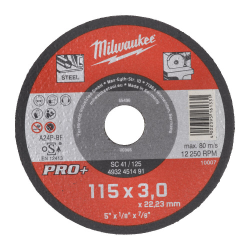 Disc abraziv pentru debitat metal, 115x3.0x22.22, 4932451491