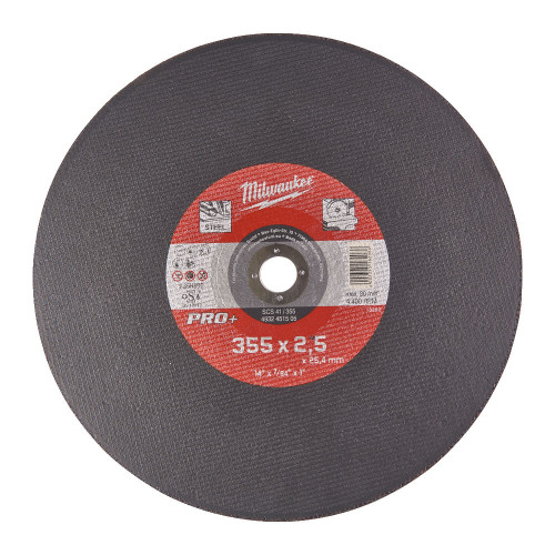 Disc abraziv pentru debitat metal, 355x2.5x25.4 mm, 4932451505