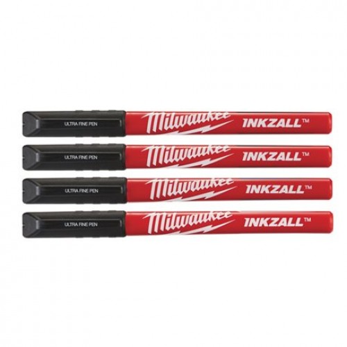 Set markere pentru santier INKZALL™, cu varf ultra fin, negru, 48223164